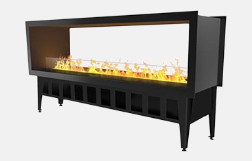  Chimenea Vapor Empotrable de 2 caras