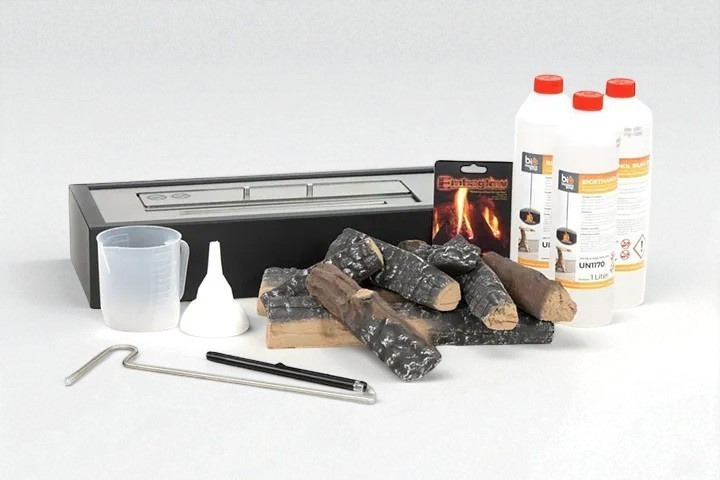 Kit de inicio para chimeneas de bioetanol con accesorios esenciales