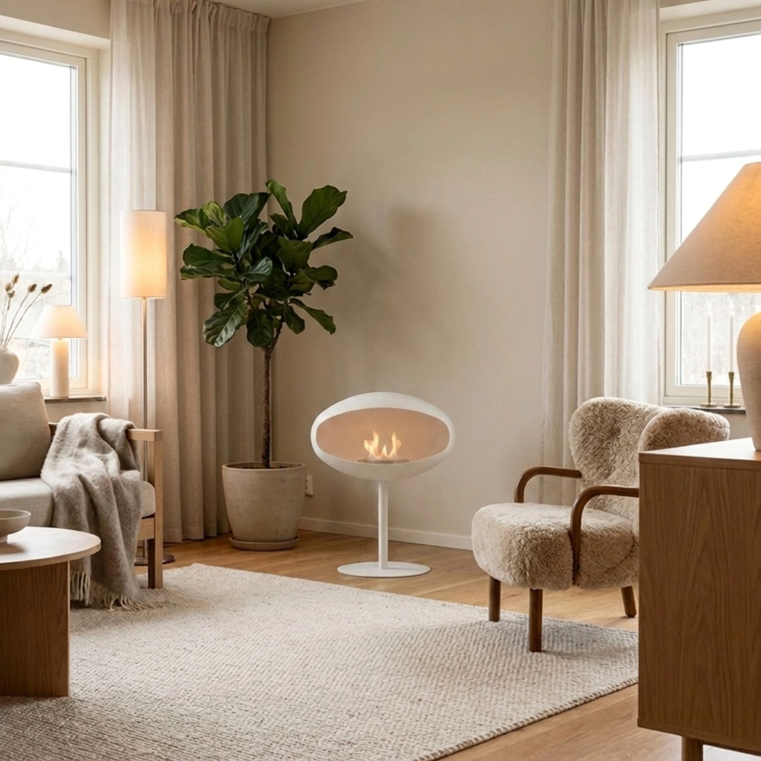 Cocoon Pedestal - Blanco