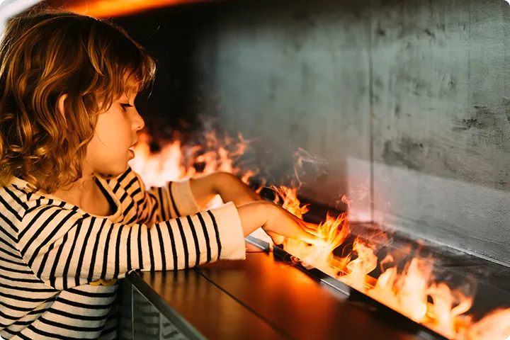 Quemador empotrable para chimeneas de vapor de agua personalizadas