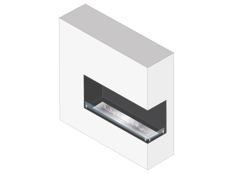 Foco Corner Right - bio chimenea insert