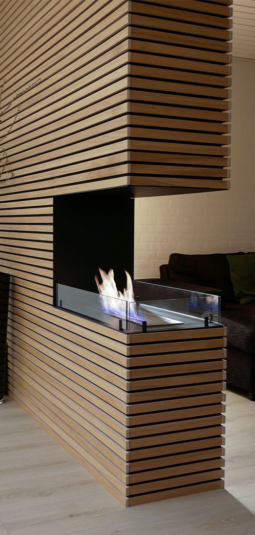 Chimenea de cine empotrable Foco Room Divider 800