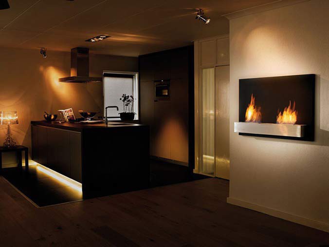chimenea bioetnaol pared