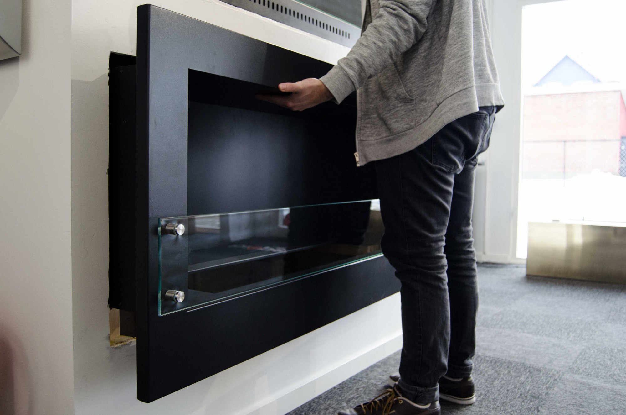 Installing af bioethanol fireplace