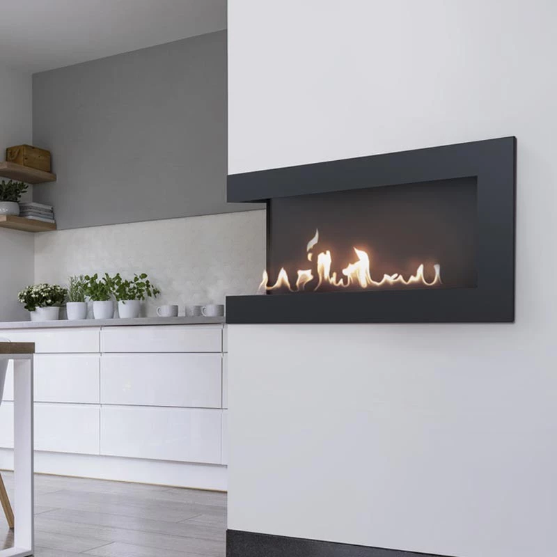 Biochimenea esquina - 90 cm derecha | Chimenea empotrada