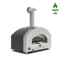 Futuro 2 Pizzas Silver Black - Horno de pizza híbrido Alfa Forni