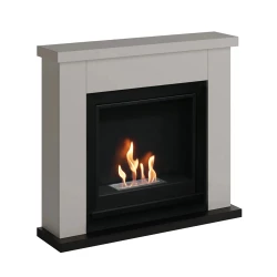 Chimenea de bioetanol Frederikshavn Beige con diseño clásico y elegante