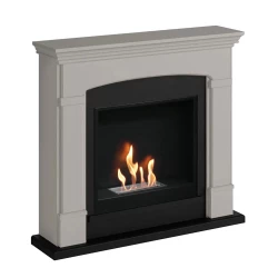 Chimenea de bioetanol Hals Beige con diseño elegante y acabado sofisticado.