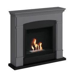 Chimenea de bioetanol Hals Gris moderna y elegante