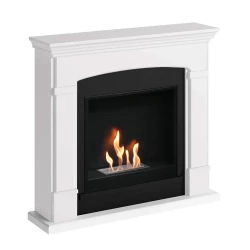 Chimenea de bioetanol Hals Blanca con diseño moderno