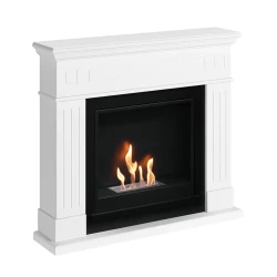 Chimenea de bioetanol Lønstrup Blanca con diseño elegante y funcional