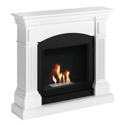 Chimenea de bioetanol Mors Blanca con diseño clásico en color blanco