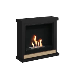 Chimenea de bioetanol Skagen Negra, diseño moderno y compacto