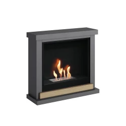 Chimenea de bioetanol Skagen Gris con elegante diseño moderno