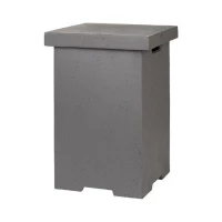 Caja de color gris topo - Recinto que se puede utilizar como mesa auxiliar