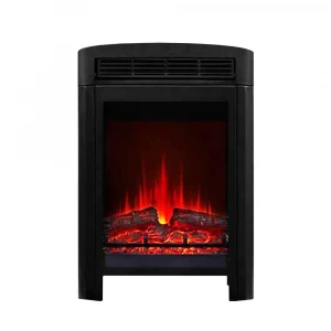 Chimenea eléctrica de pie negra