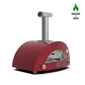 Horno de Pizza Híbrido Alfa Forni Moderno 2 Pizzas Rojo
