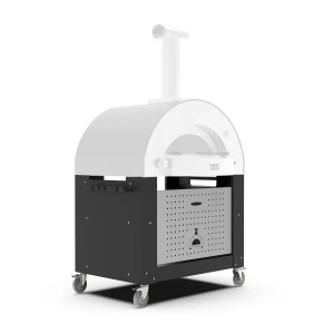 Mesa móvil para horno Alfa Forni Classico 4 pizzas en color negro