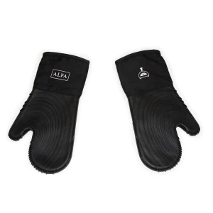 Manoplas para horno de pizzas Alfa Forni en color negro
