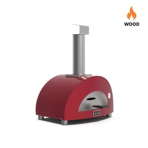 Horno de pizza de leña Alfa Forni Moderno 1 Pizza en rojo