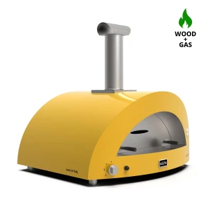 Horno de pizza híbrido Alfa Forni Moderno 5 Pizzas amarillo