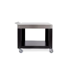 Mesa multifunción portátil Alfa Forni de 100 cm en acero y negro