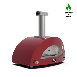 Horno de pizza híbrido Alfa Forni Moderno 3 Pizzas rojo para exteriores