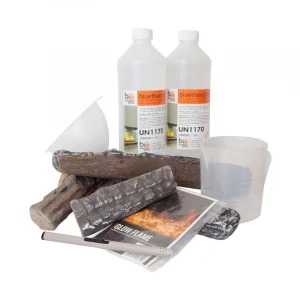 Kit de decoraciones 1 ScandiFlames en tonos madera