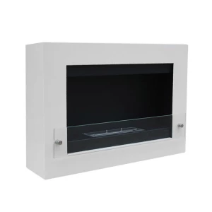 Nebraska Blanco de ScandiFlames - Chimenea bioetanol de pared