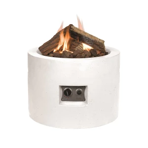 Mesa Chimenea Cocoon Redonda Blanca de Happy Cocooning