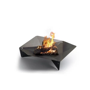 TRIPLE 120 Hoguera de Höfats en acero corten oxidado para exterior