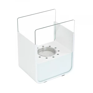 Chimenea de bioetanol pequeña de mesa en blanco de ScandiFlames