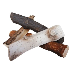 Auténtico troncos de cerámica - 4 piezas - Decoración para chimeneas 