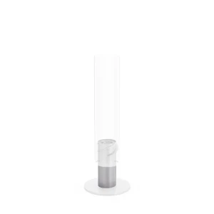 Soporte elevador SPIN 900 de Höfats en acero inoxidable plateado, accesorio para chimenea de mesa SPIN 900