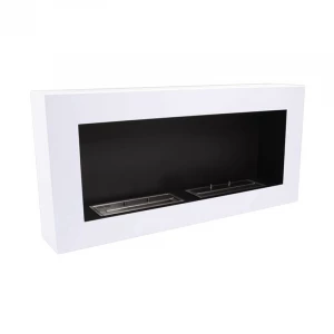 Chimenea bioetanol doble de pared blanca de ScandiFlames