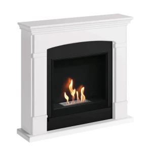 Chimenea de bioetanol Hals Blanca con diseño moderno