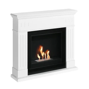 Chimenea de bioetanol Lønstrup Blanca con diseño elegante y funcional
