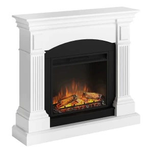 Chimenea eléctrica Magna blanca de TAGU con diseño clásico y moderno