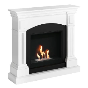 Chimenea de bioetanol Mors Blanca con diseño clásico en color blanco