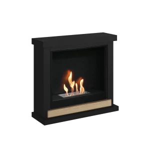 Chimenea de bioetanol Skagen Negra, diseño moderno y compacto
