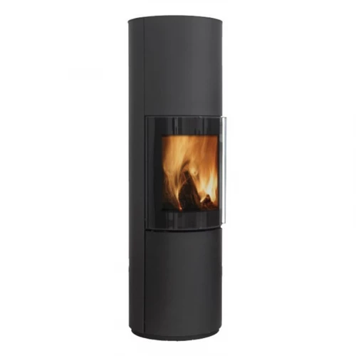 Vento Enya 150 | Estufa de fuego y diseño en forma de tubo Estufa de fuego para suelo con forma vertida de estufa clásica Vento Enya 150