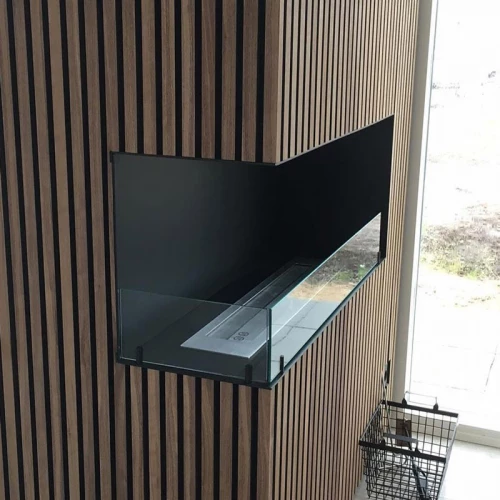 Foco Esquina izquierda 800 - chimenea encastrable de esquina