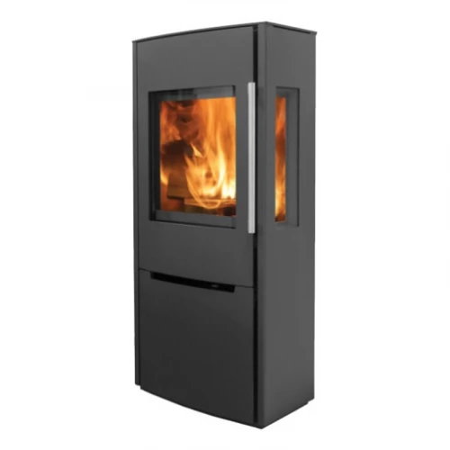 Vento Kera 3S | Estufa de fuego y diseño en forma de tubo Estufa de fuego para suelo con forma vertida de estufa clásica Vento Kera 3S