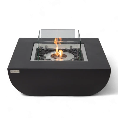Aurora Mesa Bioetanol Negro Mate - Elementi Fires | Compra Aurora Hoguera de Bioetanol Negro Mate de Elementi Fires, chimenea exterior portátil de diseño moderno