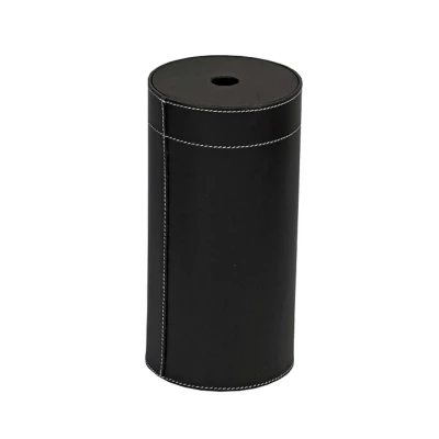 Cilindro de Cuero para Encendedores | Accesorios Chimeneas Cilindro de cuero negro para almacenamiento de encendedores