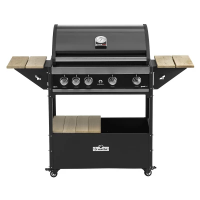 Mesa Barbacoa Le Maître | Accesorios de Cocina Exterior Mesa Barbacoa de Le Maître en madera y acero negro