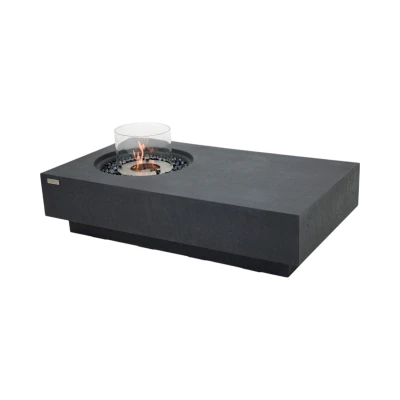 Metropolis Mesa Bioetanol Elementi Fires | Compra Online Metropolis Mesa de Bioetanol en Negro Pizarra de Elementi Fires, chimenea portátil elegante para exteriores