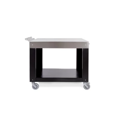 Mesa Portátil Alfa Forni 100cm | Accesorios para Horno de Pizza Mesa multifunción portátil Alfa Forni de 100 cm en acero y negro