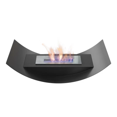 Biochimenea curva para mesa Arc - Bend chimenea de bioetanol con un diseño exclusivo y único