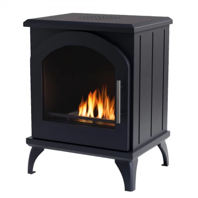 ScandiFlames Austin estufa bioetanol en negro ScandiFlames Austin - Estufa bioetanol de diseño tradicional en color negro